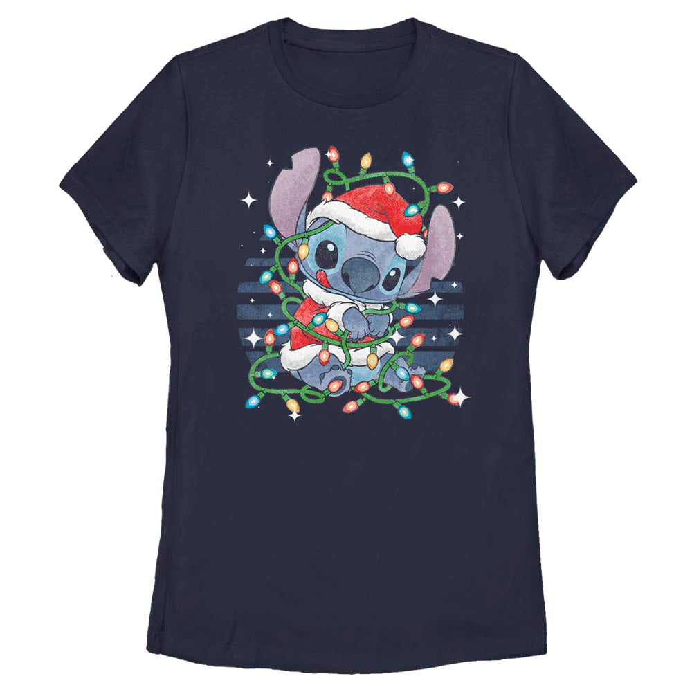 Mad Engine Disney Lilo & Stitch Stitch Xmas Lights Women's T-Shirt