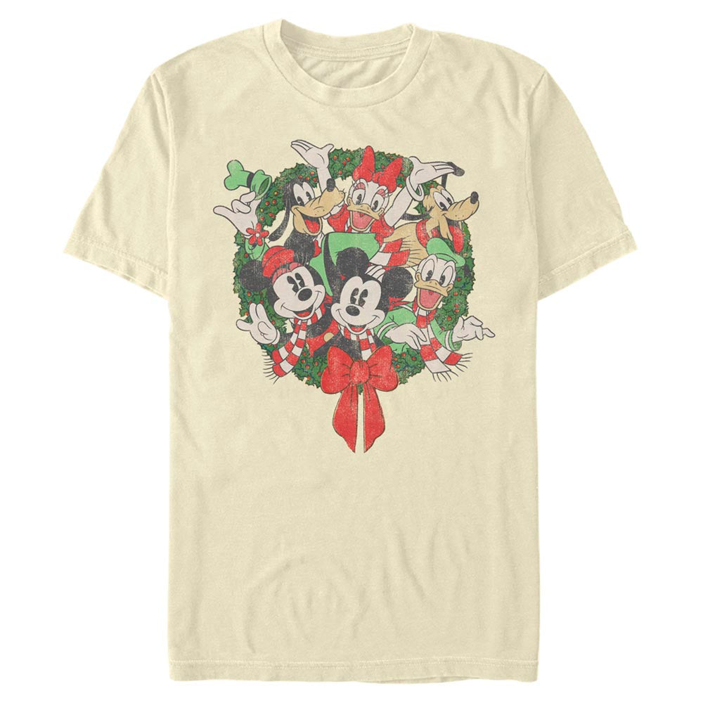 Mad Engine Disney Mickey Mouse & Friends Mickey Friends Wreath Men's T-Shirt