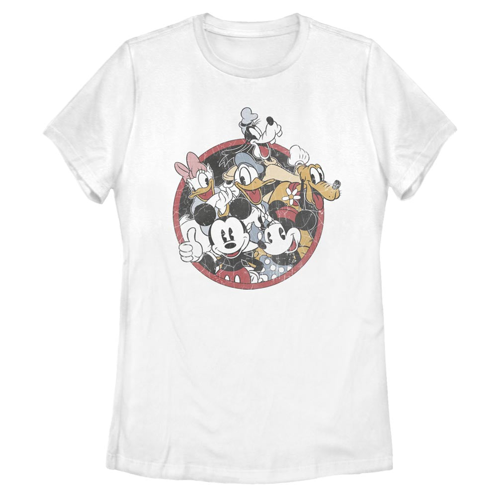 Mad Engine Disney Mickey Mouse & Friends Retro Groupie Women's T-Shirt