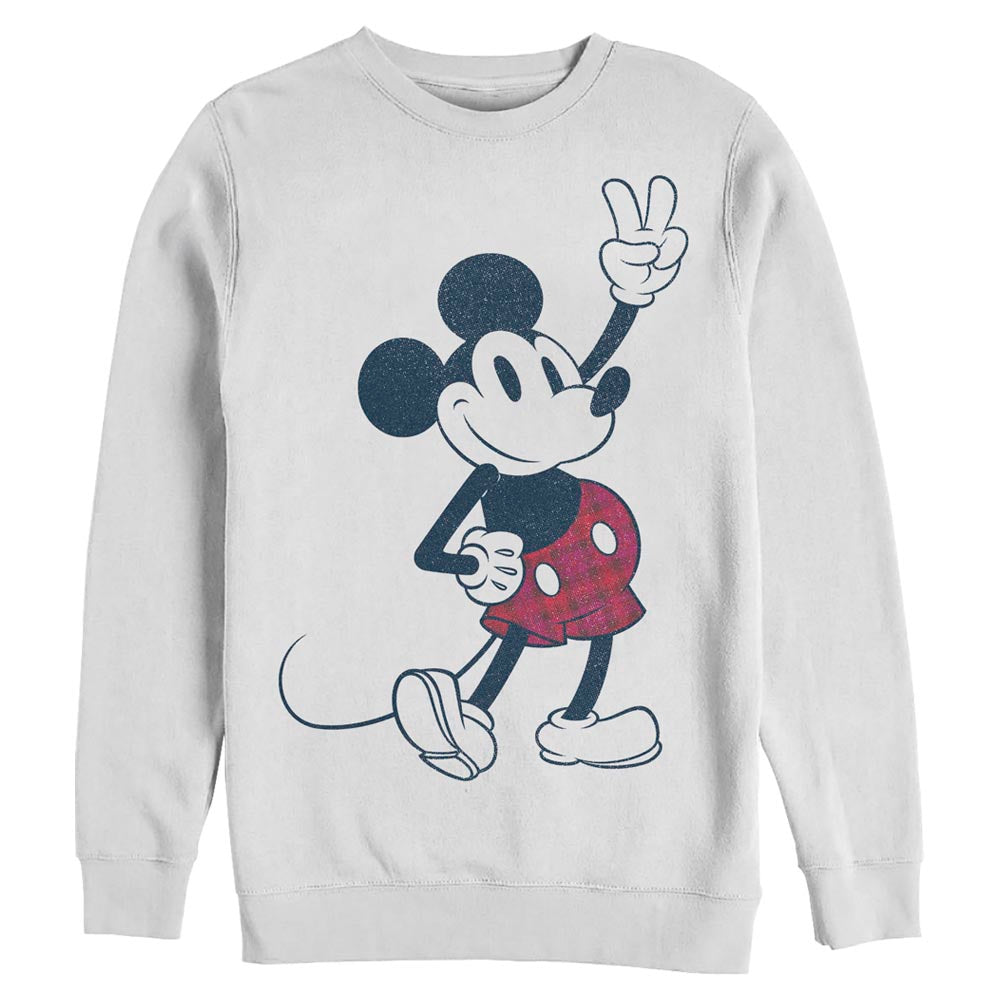 Mad Engine Disney Plaid Mickey Mouse Men's Pullover Fleece