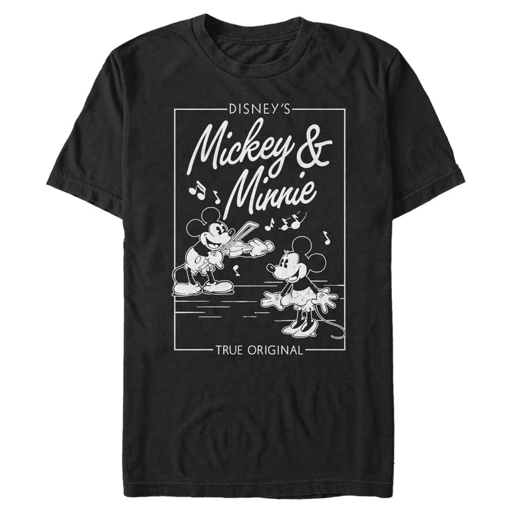 Mad Engine Disney Mickey Mouse & Friends Mickey Minnie Music Cover Men's T-Shirt