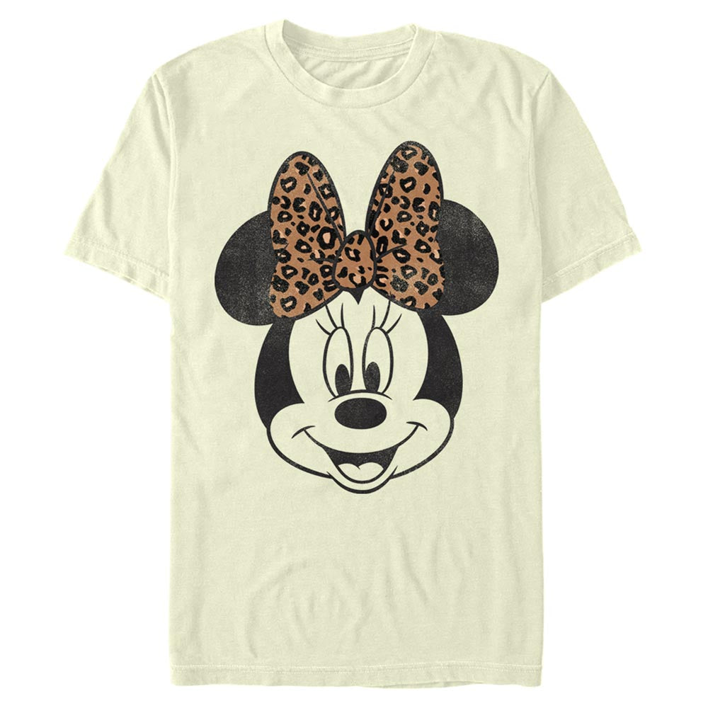 Mad Engine Disney Mickey Mouse &amp; Friends Modern Minnie Face Leopard Beige Men&