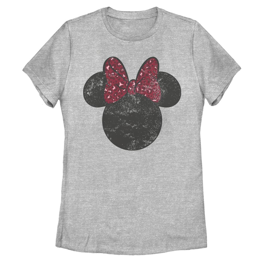 Mad Engine Disney Mickey Mouse & Friends Minnie Leopard Bow Women's T-Shirt