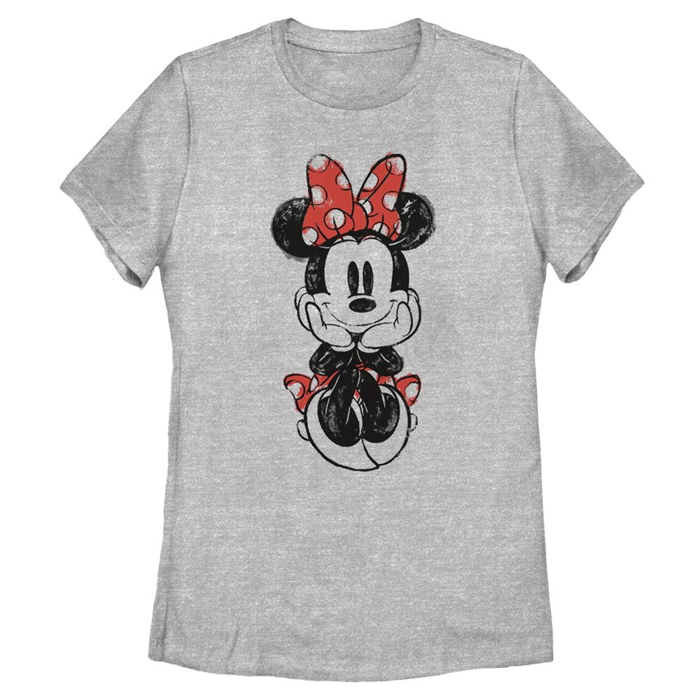Mad Engine Disney Mickey Mouse & Friends Sitting Minnie Sketch Women's T-Shirt