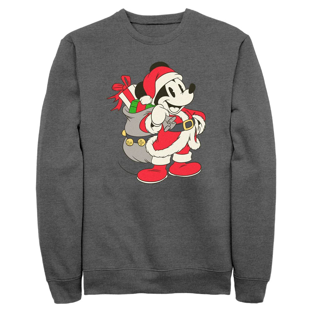 Mad Engine Disney Mickey Mouse & Friends SANTA MOUSE Men's Pullover Fleece