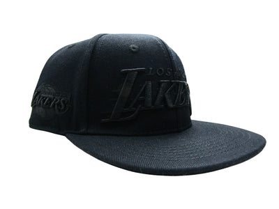 NBA Los Angeles Lakers Embroidered Text Logo Leather Strap Adjustable Back Cap