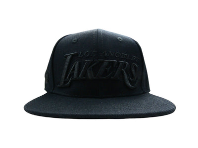 NBA Los Angeles Lakers Embroidered Text Logo Leather Strap Adjustable Back Cap