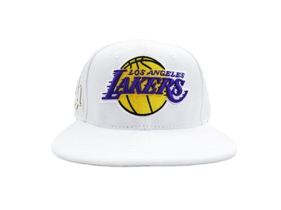 NBA Los Angeles Lakers Embroidered Team Logo Leather Strap Adjustable Back Cap