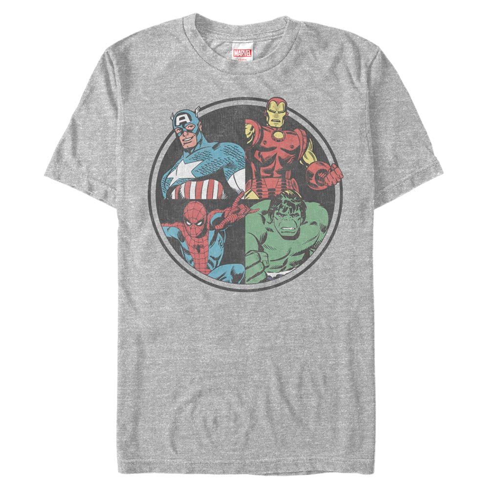 Mad Engine Marvel Avenger Heads Men's T-Shirt