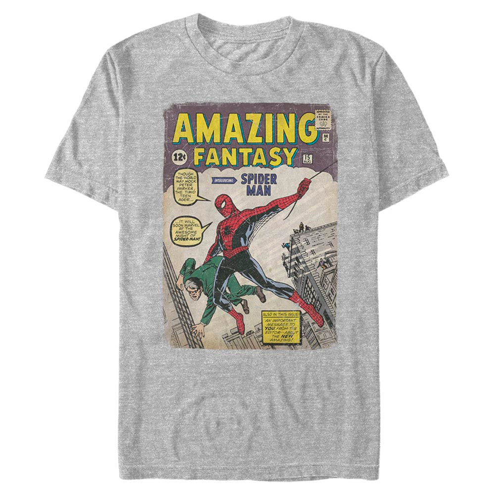 Mad Engine Marvel Spidey Comic Cover Men's T-Shirt