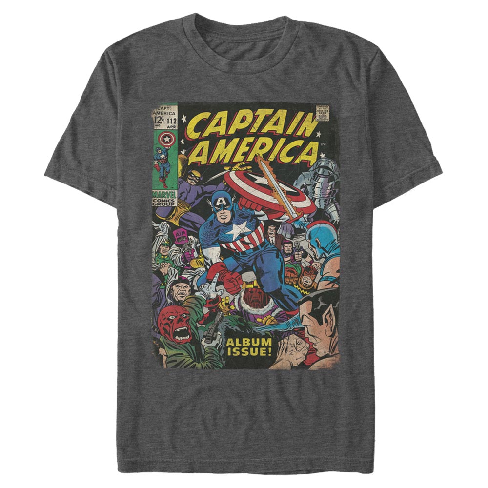 Mad Engine Marvel Captain Front Cover Men's T-Shirt