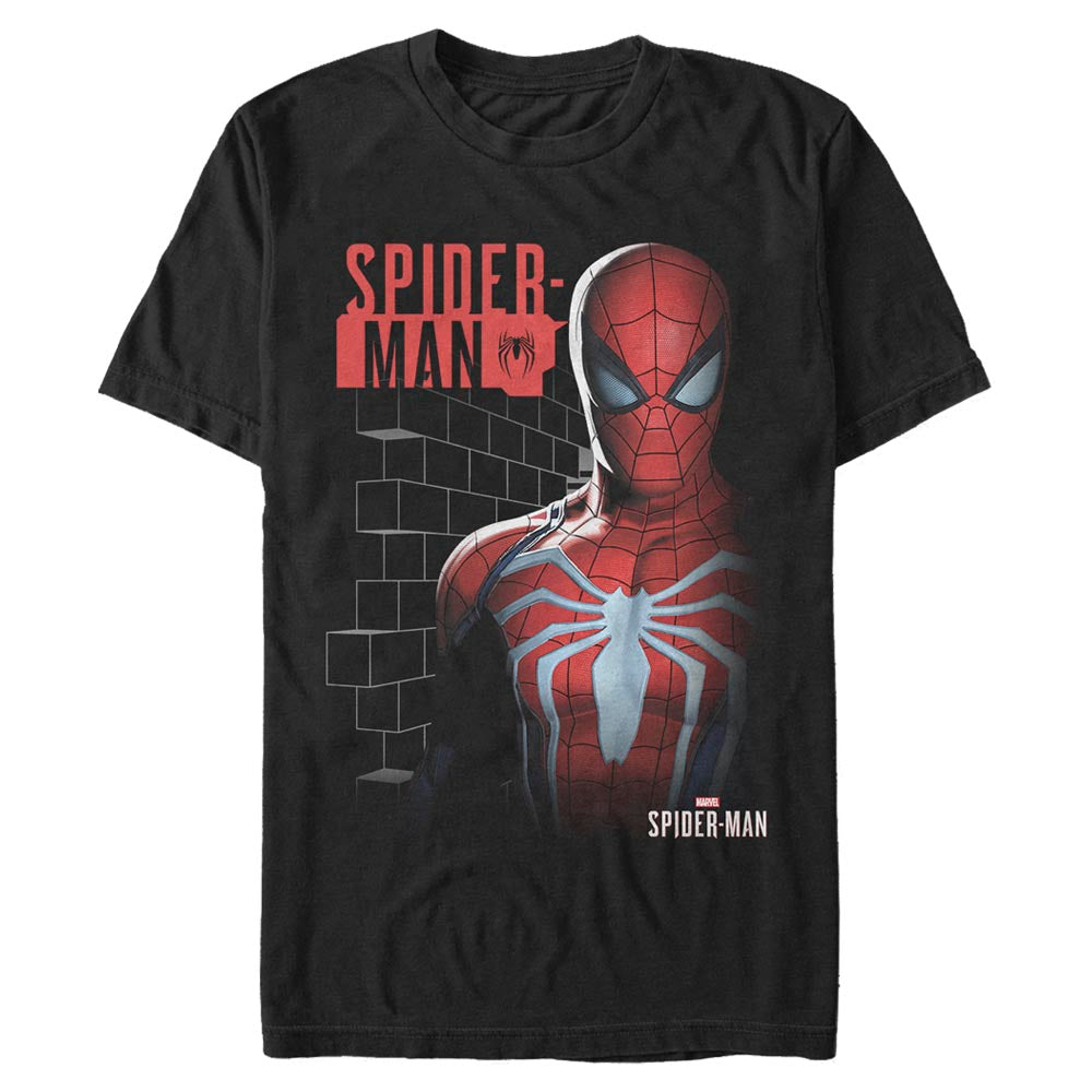Mad Engine Marvel Spider Bricks Men's T-Shirt