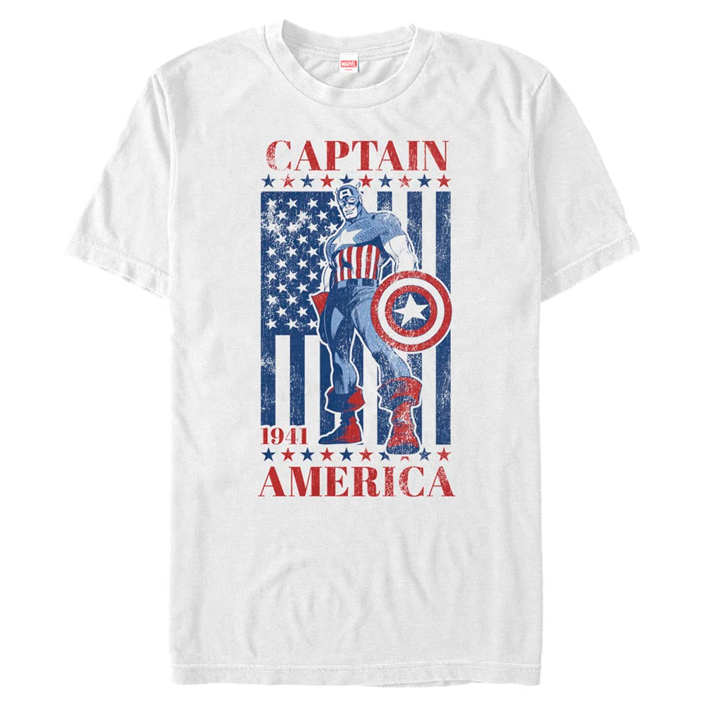 Mad Engine Marvel Captain Merica Men's T-Shirt