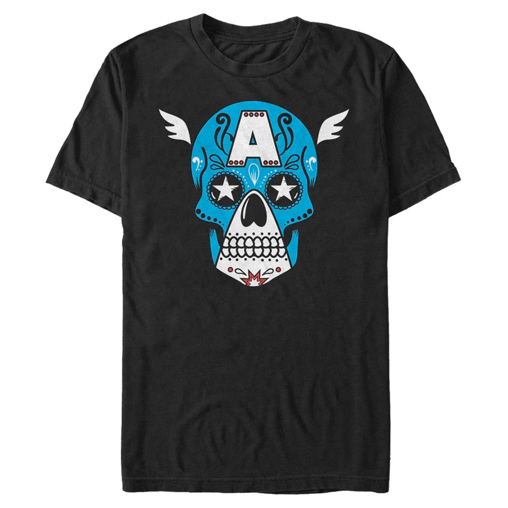 Mad Engine Marvel Captain America Sugar Skull Men's T-Shirt