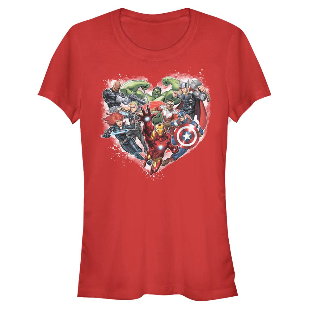 Mad Engine Marvel Avenger Heart Junior's T-Shirt