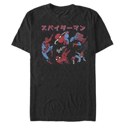 Mad Engine Marvel Spidey Kanji Panels Men's T-Shirt