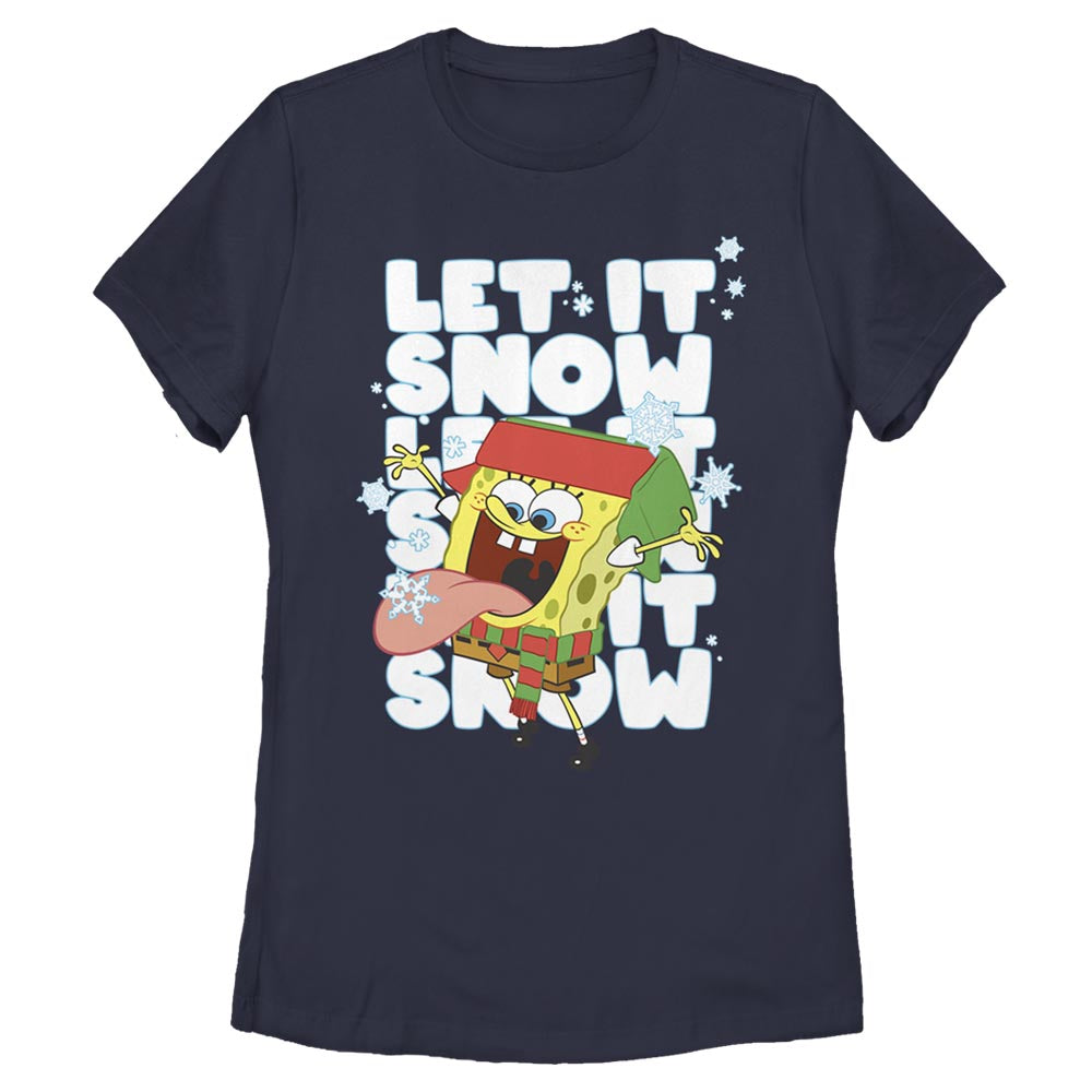 Mad Engine Nickelodeon Spongebob Let It Snow Women's T-Shirt