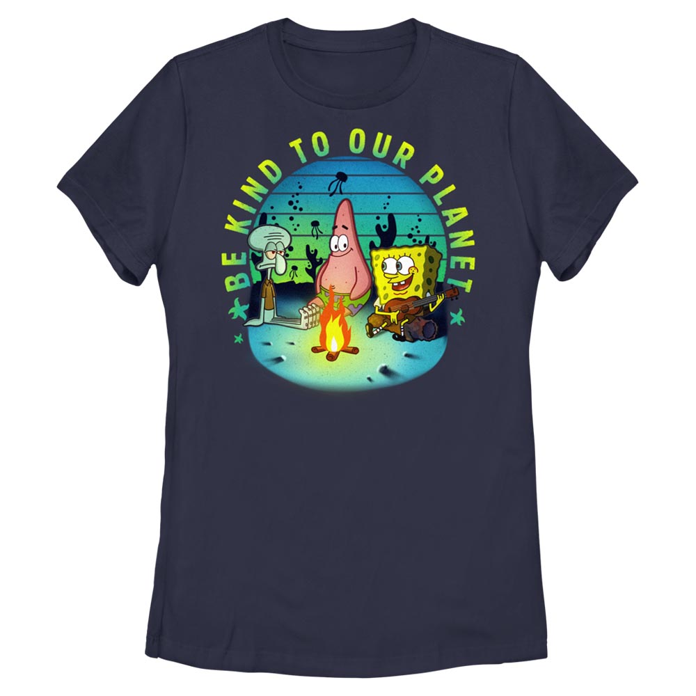 Mad Engine Nickelodeon Spongebob Be Kind Campfire Women's T-Shirt