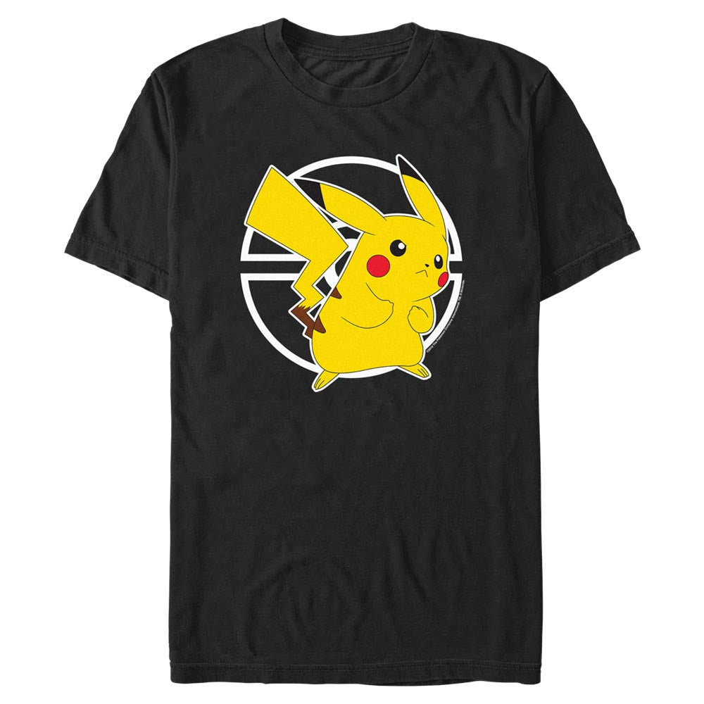 Mad Engine Pokemon Gold Pokeball Pikachu Men's T-Shirt