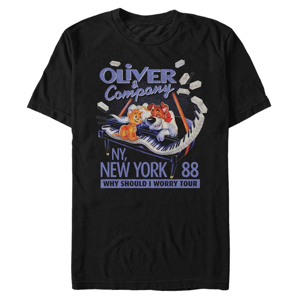 Mad Engine Disney Oliver & Company Oliver and Doger Piano Men's T-Shirt