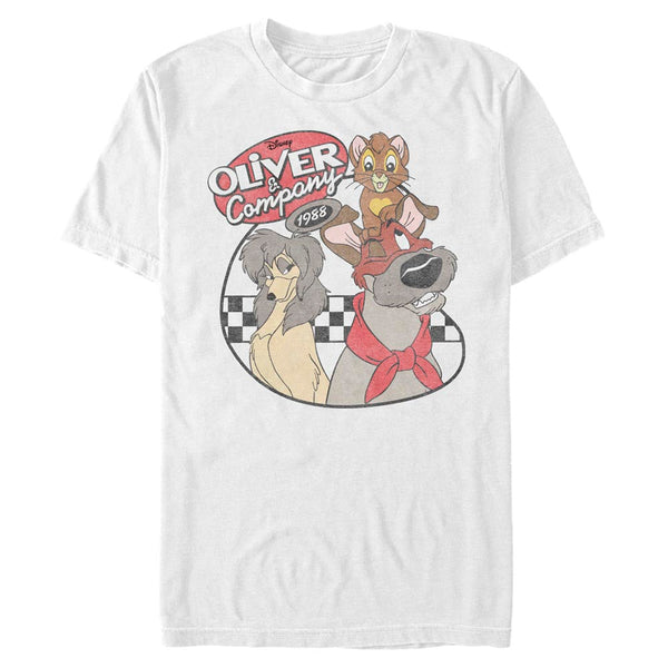 Mad Engine Disney Oliver & Company Vintage 90s Oliver and Company Men's T- Shirt Mad Engine Disney Oliver & Company Vintage 90s Oliver and Company Men's T- Shirt