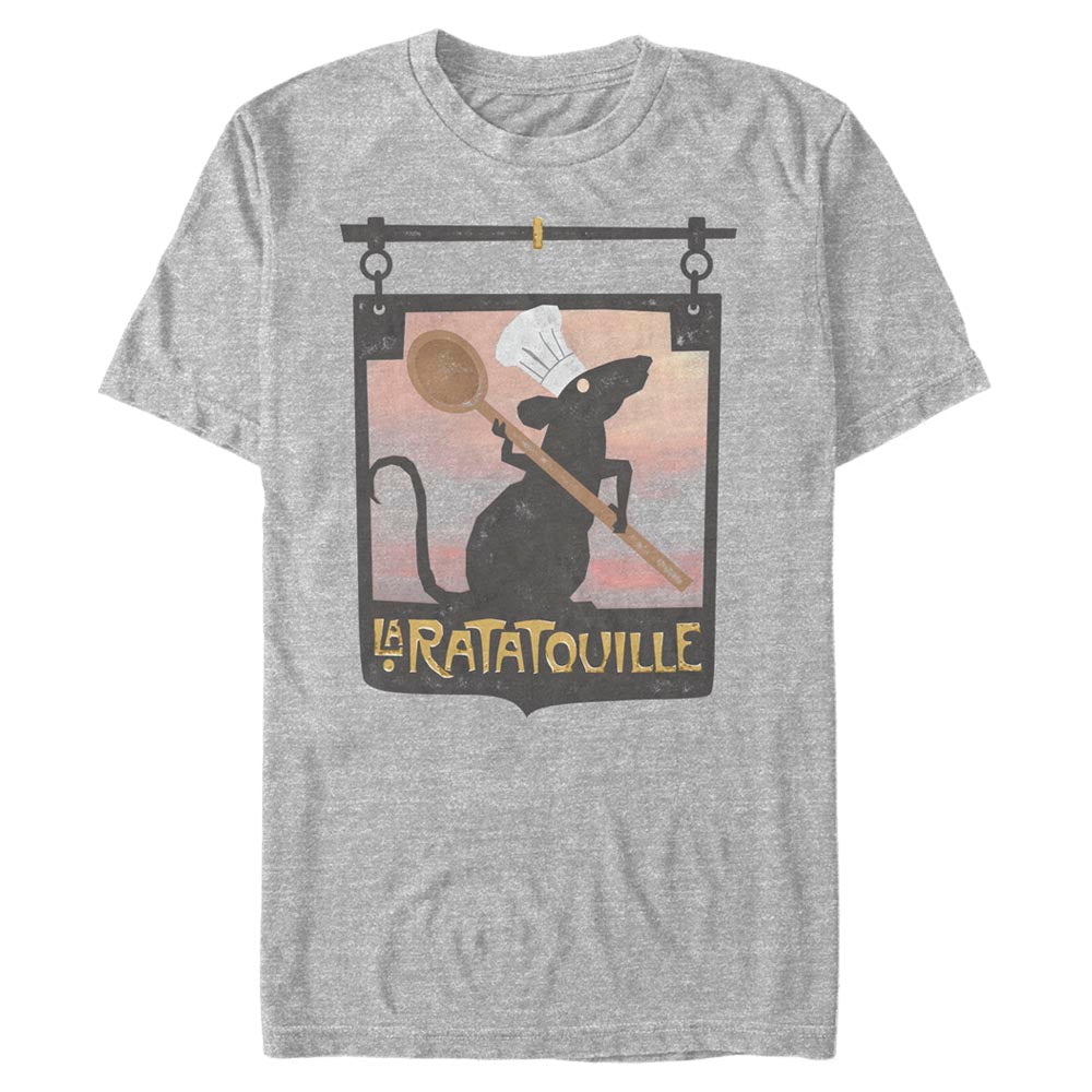 Mad Engine Disney Pixar Ratatouille La Ratatouille Sign Men's T-Shirt