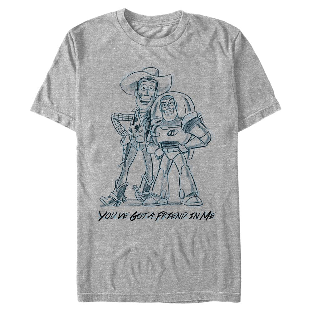 Mad Engine Disney Pixar Toy Story Sketch Friends Men's T-Shirt