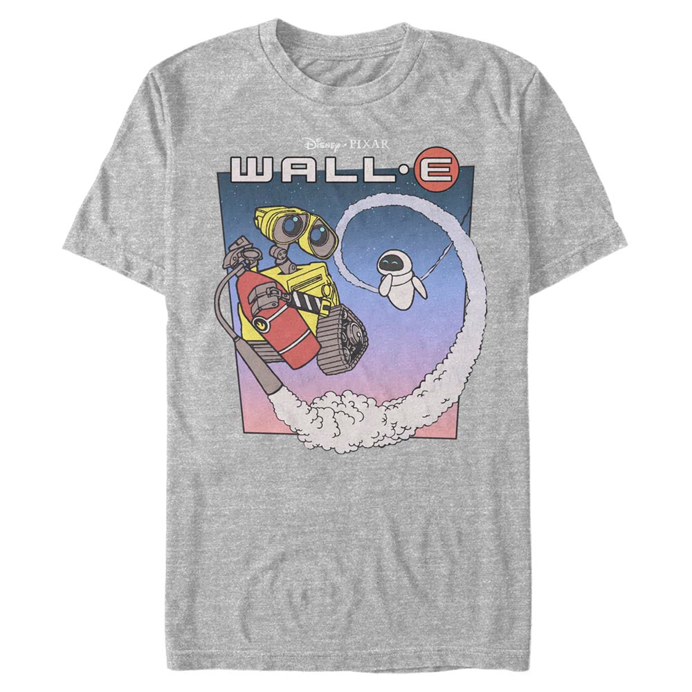 Mad Engine Disney Pixar Wall E Walle and Eve in Space Men's T-Shirt