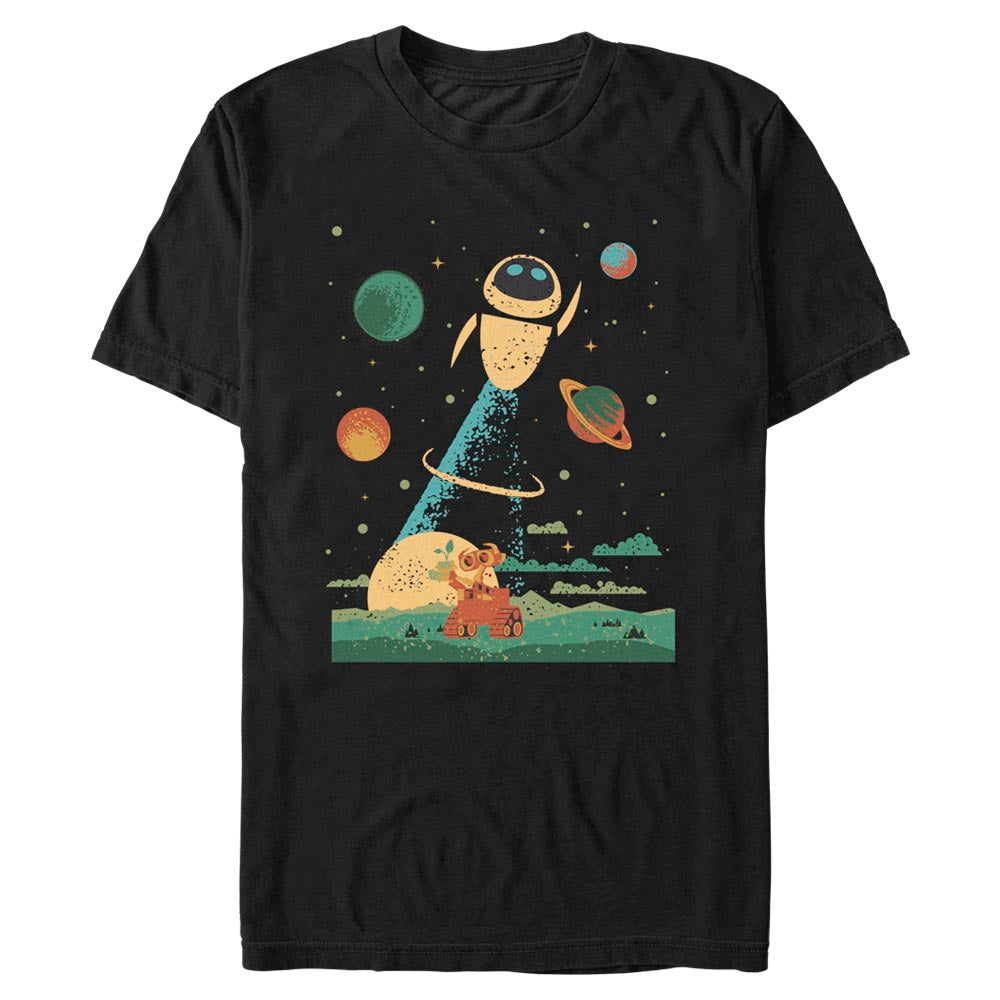 Mad Engine Disney Pixar Wall E Walle Space Poster Men's T-Shirt
