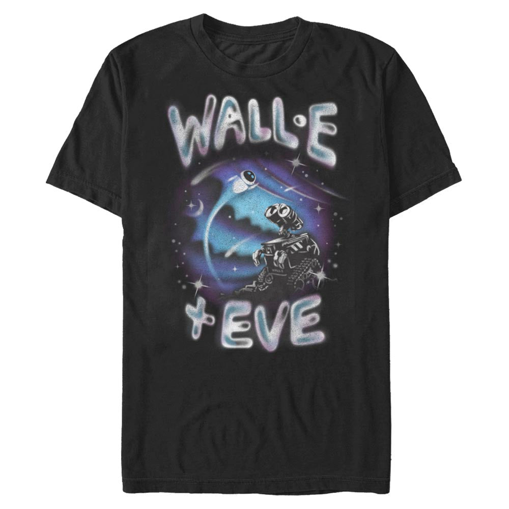 Mad Engine Disney Pixar Wall E Airbrush Wall E and Eve Men's T-Shirt