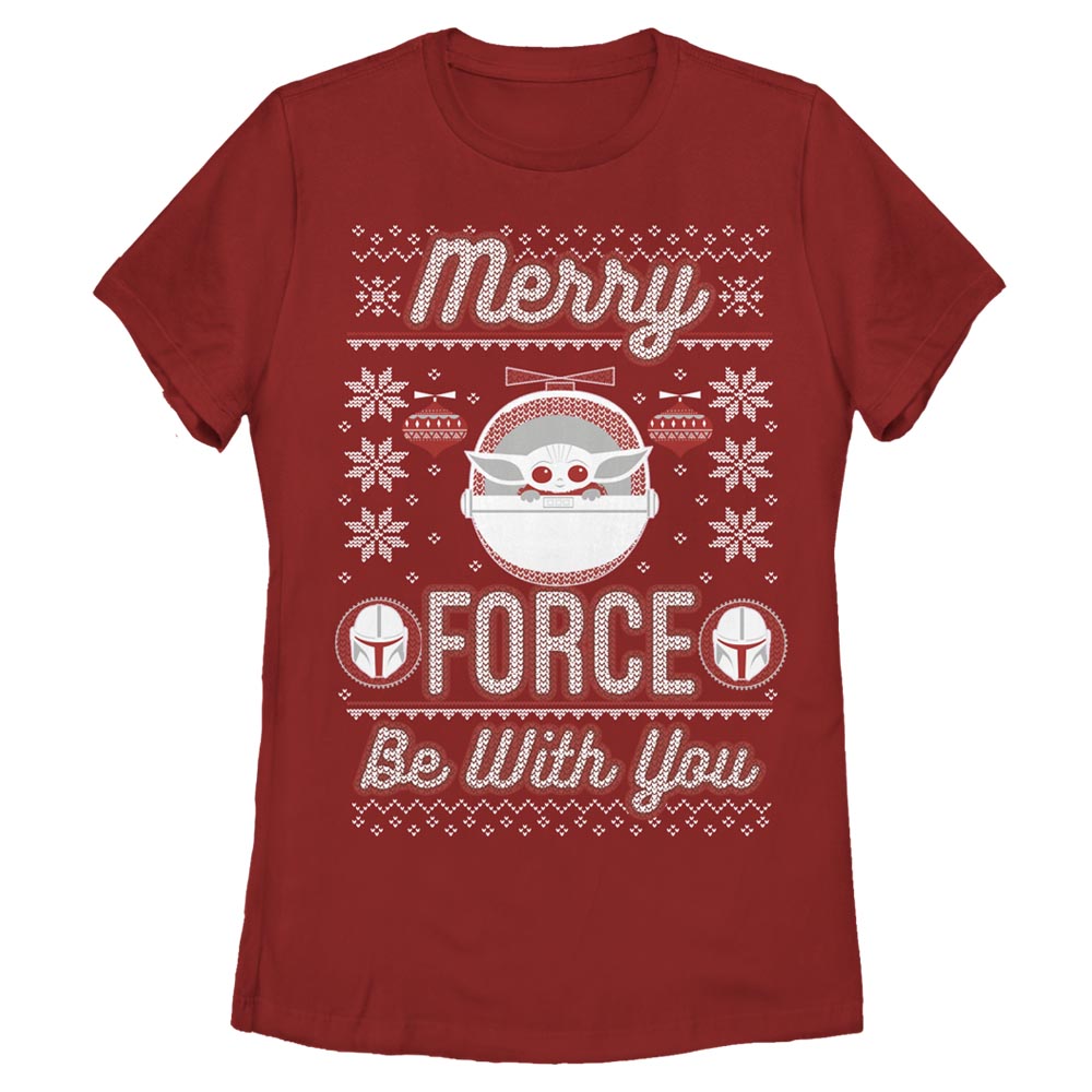 Mad Engine Star Wars The Mandalorian Merry Force Child Women's T-Shirt