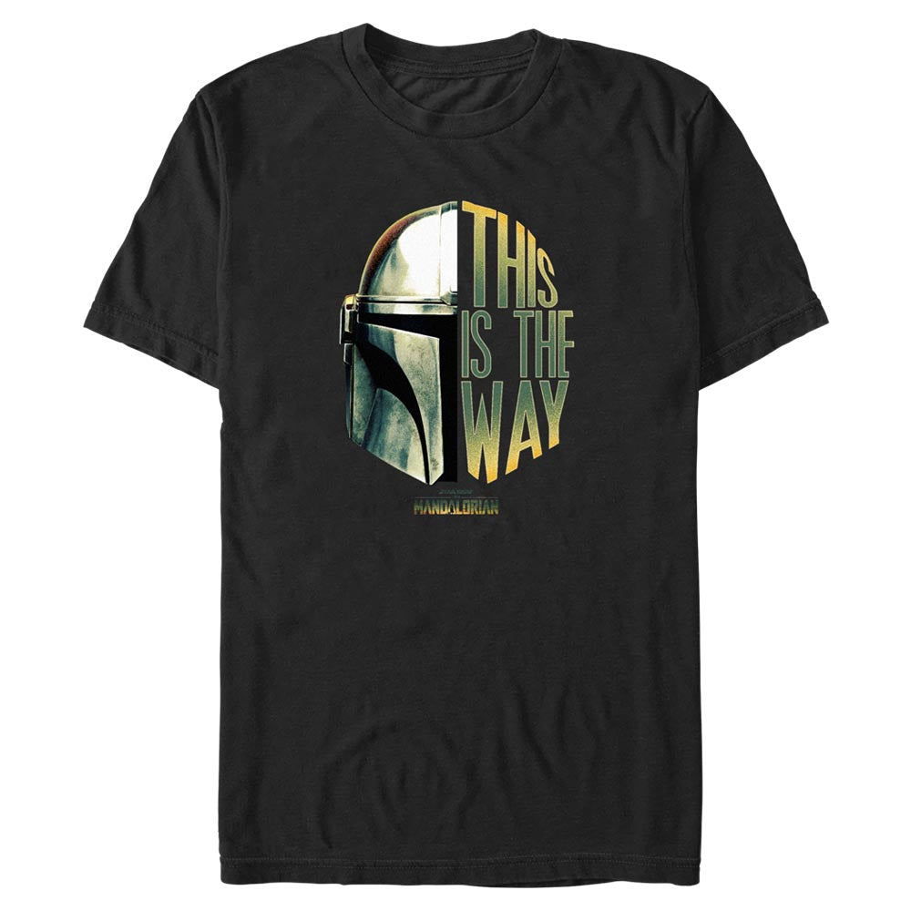 Mad Engine Star Wars The Mandalorian The Way Helmet Men's T-Shirt
