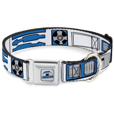 Star Wars R2-D2 Head - White/Blue Buckle-Down Dog Collar