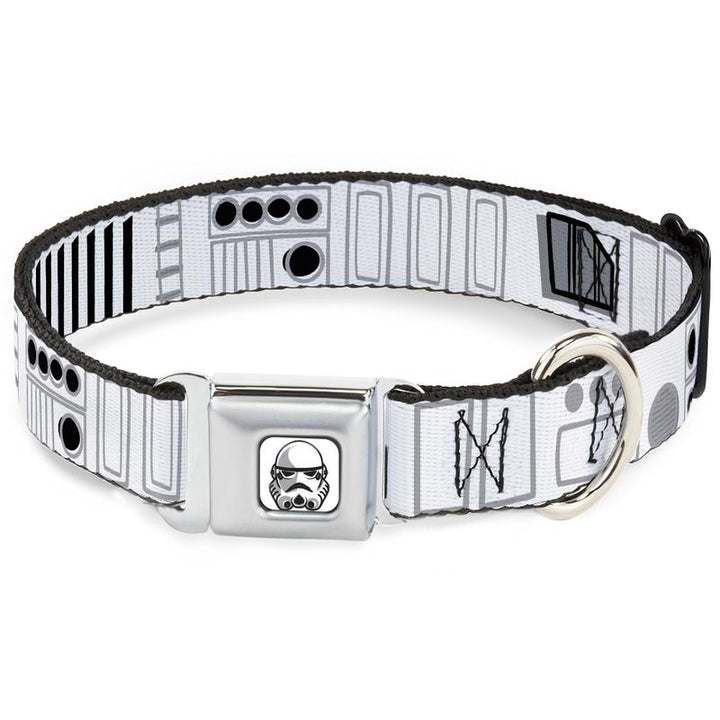 Star Wars Stormtrooper Face - White/Black Buckle-Down Dog Collar