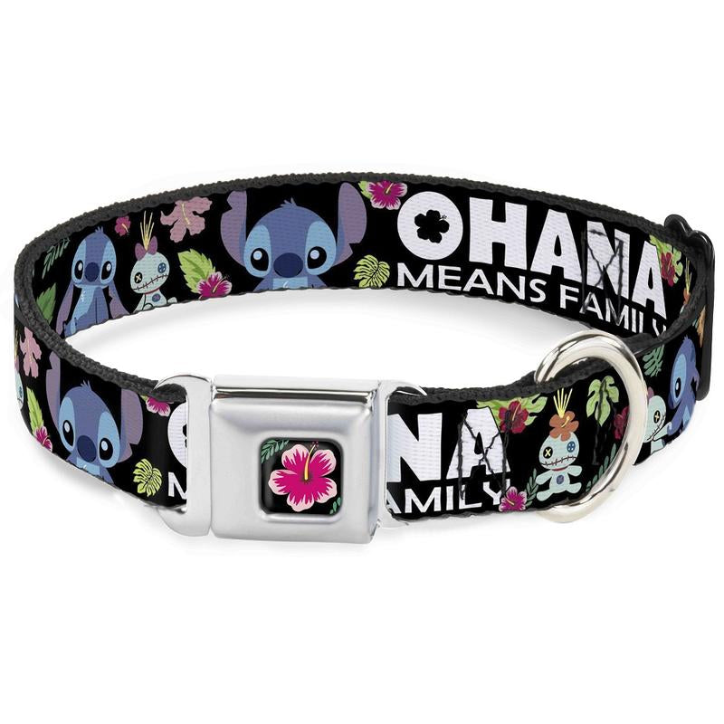 Lilo & Stitch Hibiscus Ohana - Tropical Buckle-Down Dog Collar