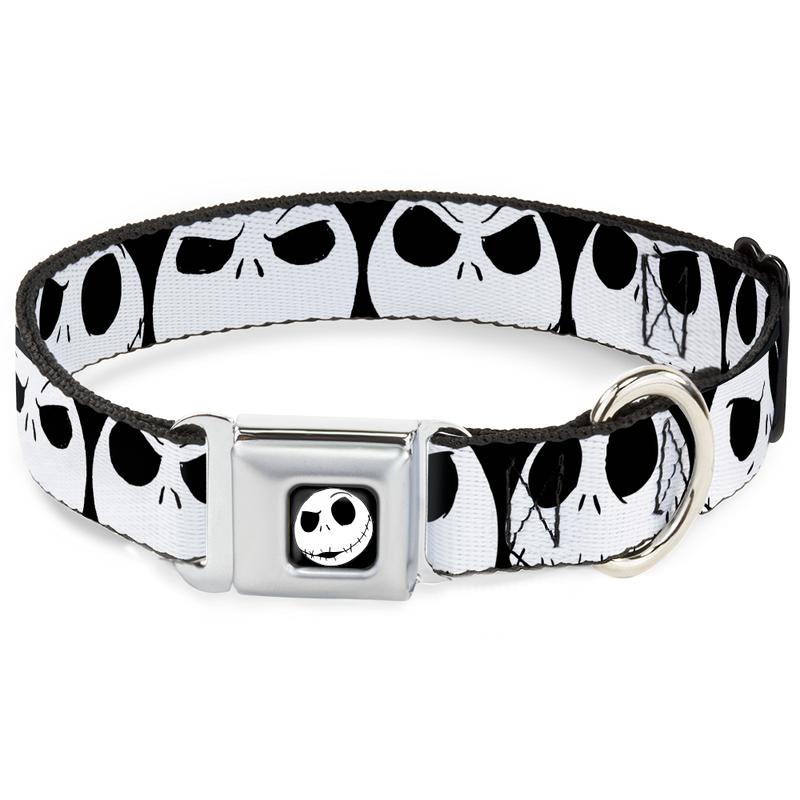 Disney Jack Nightmare Before Christmas - Expression Black/White Buckle-Down Dog Collar
