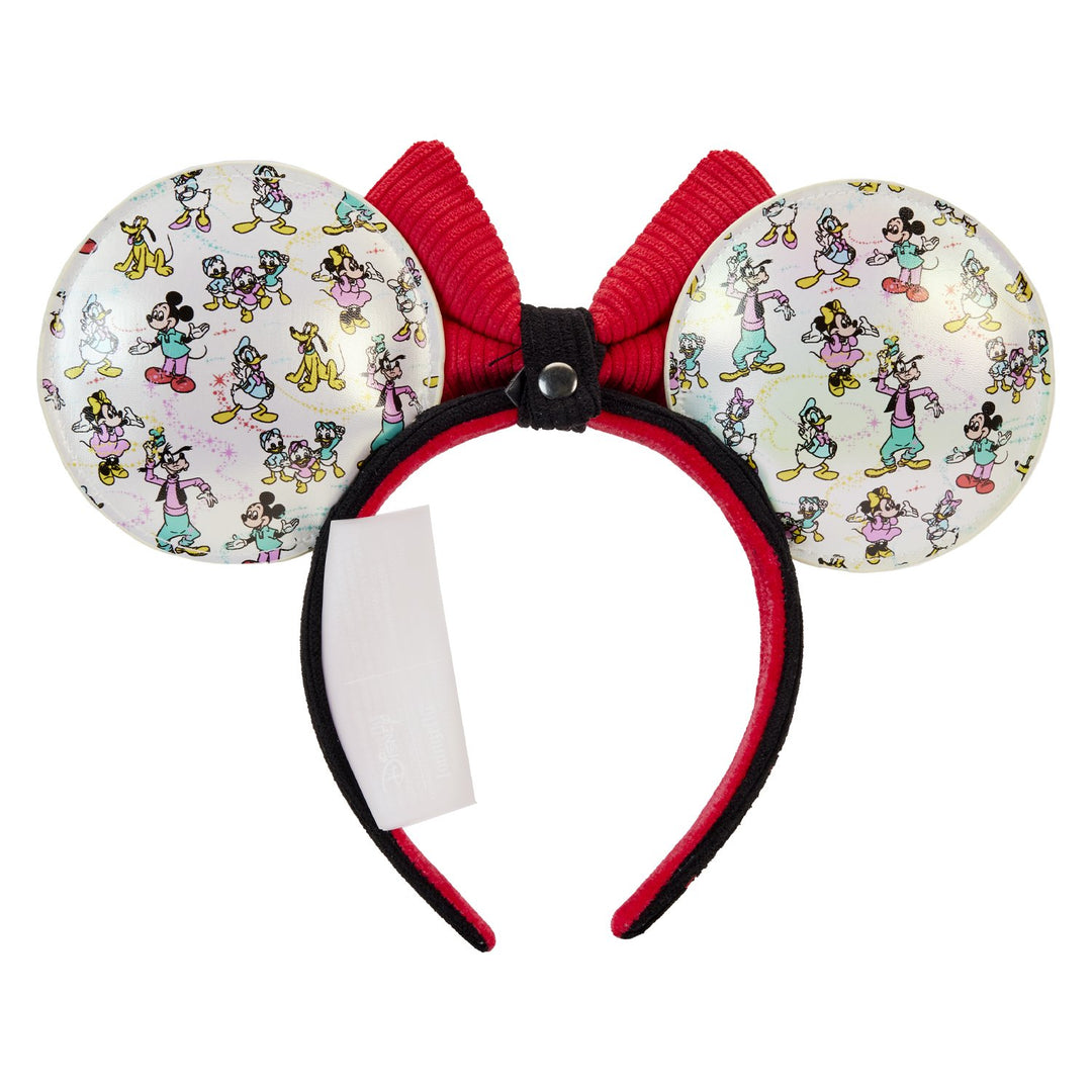 2021 Disney Parks Minnie Loungefly Backpack with Minnie Ear Print and outlet ear holder