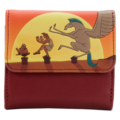 Loungefly Disney Hercules 25th Anniversary Sunset Flap Wallet - Front