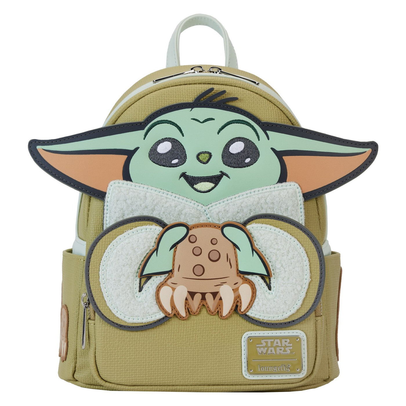 Loungefly Star Wars The Mandalorian Grogu and Crabbies Cosplay Mini Backpack - Front