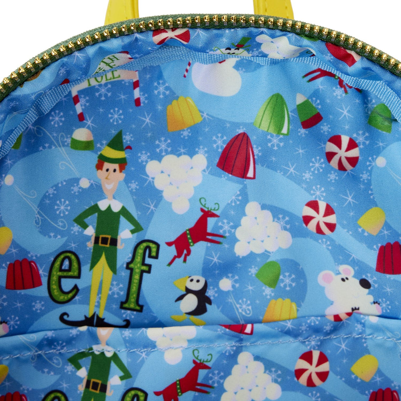 Loungefly Warner Brothers Elf 20th Anniversary Cosplay Mini Backpack - Interior Lining