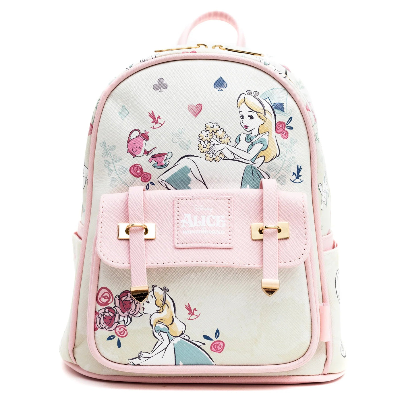 WondaPop Disney Alice in Wonderland Pastel Mini Backpack - Front