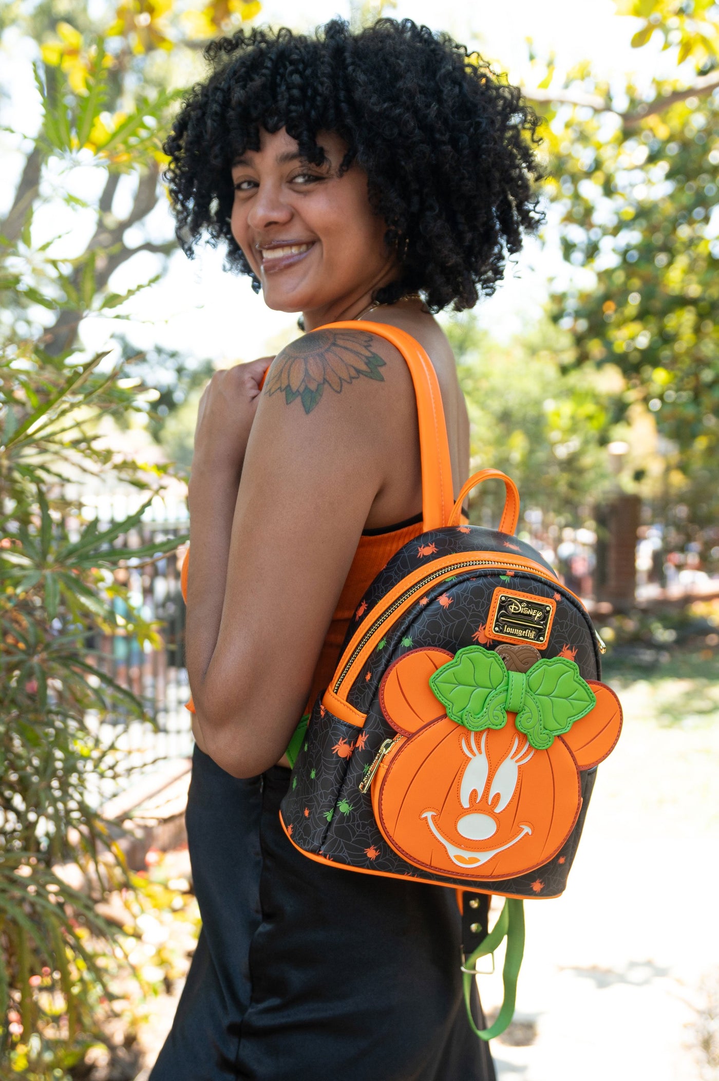 671803469112 - 707 Street Exclusive - Loungefly Disney Glow in the Dark Pumpkin Minnie Mouse Mini Backpack - IRL 03