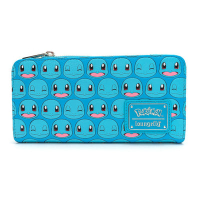 Loungefly x Pokemon Squirtle Faces Faux-Leather Flap Wallet - FRONT