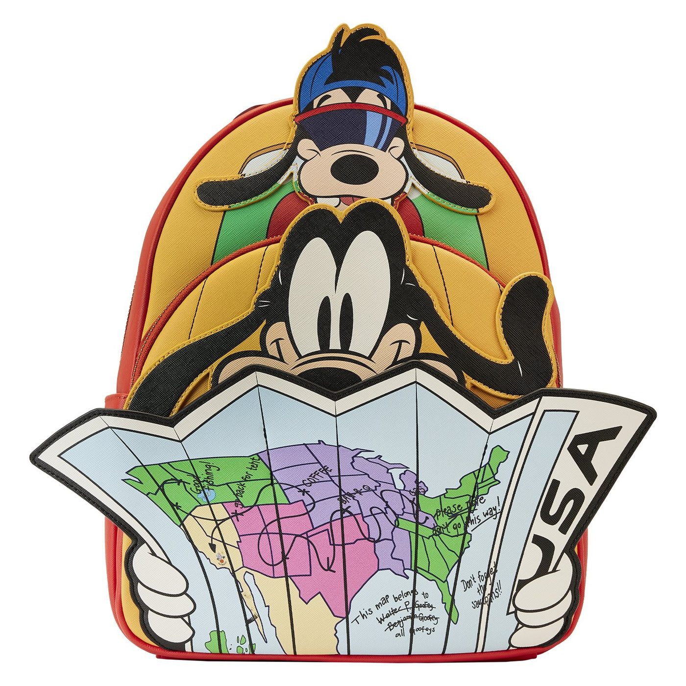 671803456297 - Loungefly Disney Goofy Movie Road Trip Mini Backpack - Front