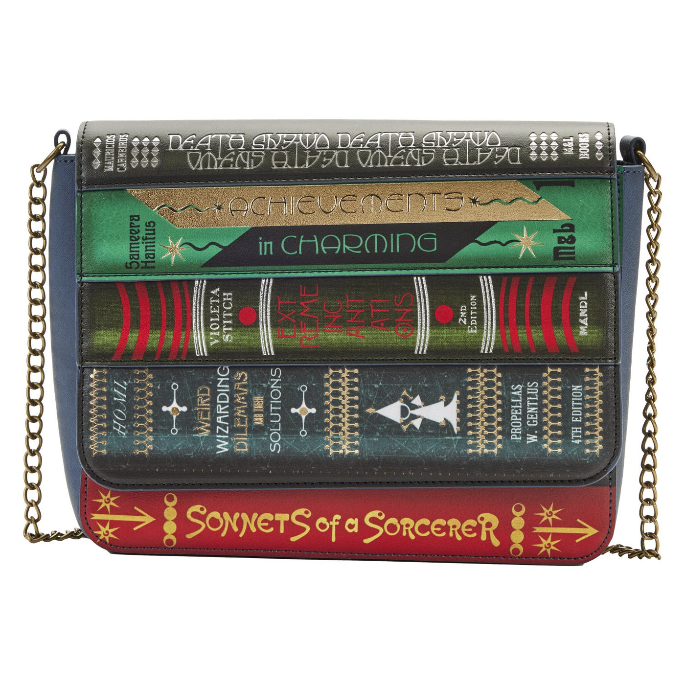 Loungefly Fantastic Beasts Magical Books Chain Strap Crossbody - Front