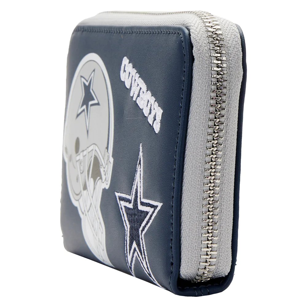 Loungefly NFL Dallas Cowboys Patches Zip-Around Wallet - Side View