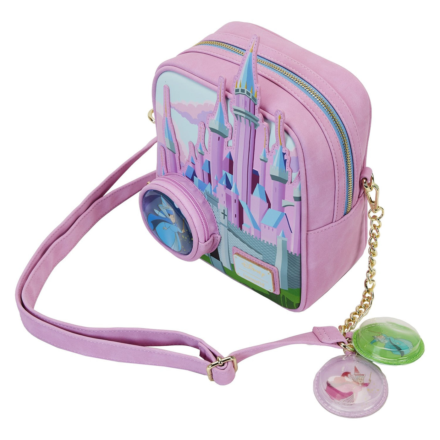 Loungefly Disney Sleeping Beauty Stained Glass Castle Crossbody - Top View