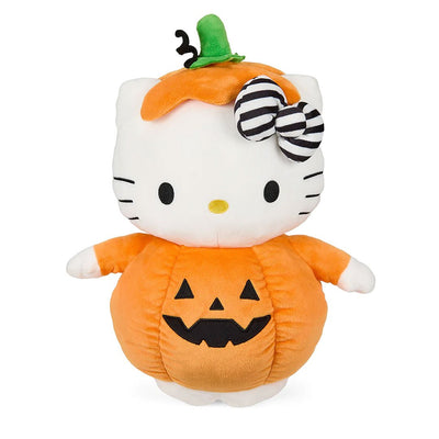 Kidrobot Sanrio 13" Hello Kitty Halloween Pumpkin Plush Toy - Front