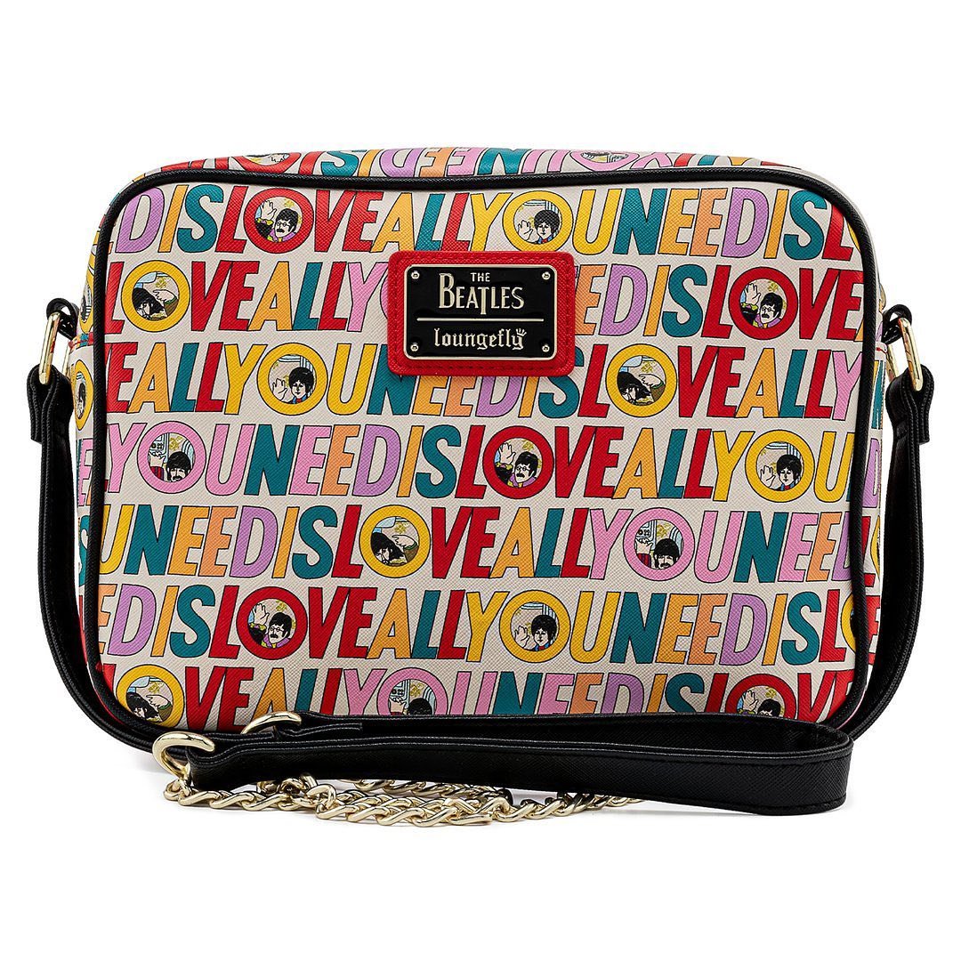 Loungefly The Beatles All You Need is Love Allover Print Crossbody