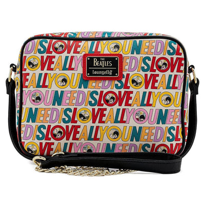 Loungefly The Beatles All You Need is Love Allover Print Crossbody